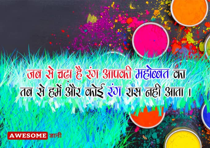 Holi quotes in hindi for love