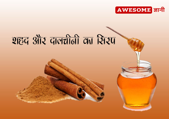 Honey and cinnamon powder mixture