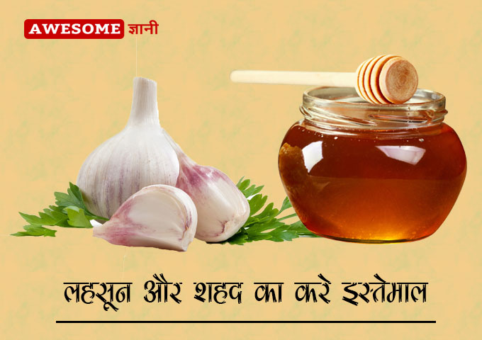 Honey and garlic mixture - Home remedies for cough in hindi