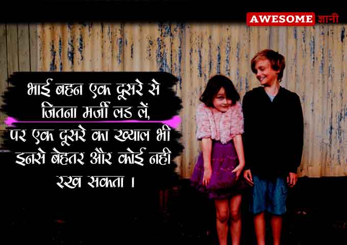Funny brother sister quotes in hindi